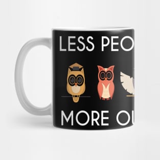 Less People More Owls Burrowing Owl Funny Introvert Mug